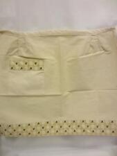 GREMBIULE DA CUCINA A VITA IN COTONE "QUADROTTI/FRUTTA" CON AIDA RICAMABILE