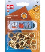 OCCHIELLI Prym per Tende Borse Vele Diametro 11mm 15 Pezzi oro 541371