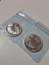 2 monete d'argento 999 da 1/2