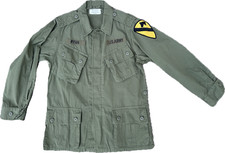US Army Nam Vintage Vietnam M64 Cotton Shirt Giacca 1st Cavalry XLarge Regular