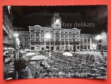 TRIESTE Caffè Specchi dehors notturno vecchia cartolina