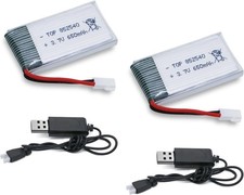 2x Batteria Drone 3.7v 650mAh