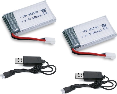 Batteria drone 7v 650mah - 2x, 3.7v