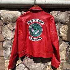 Giacca rossa Riverdale Cheryl Blossom South Side Serpents ecopelle taglia 2X