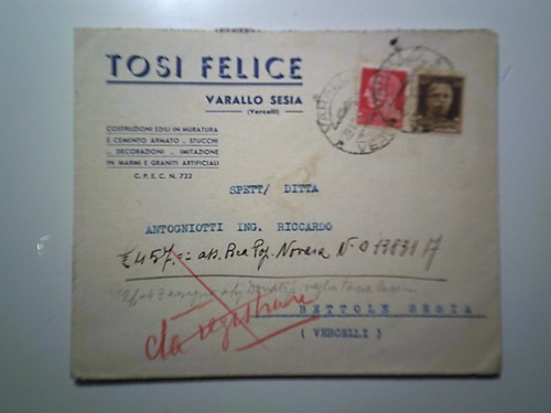 Busta viaggiata tosi felice - viaggiata, "tosi