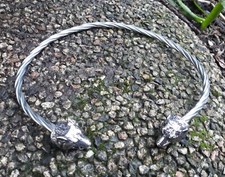 collana torque teste di lupo
