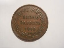 Vaticano Gregorio XVI mezzo baiocco 1840 bologna