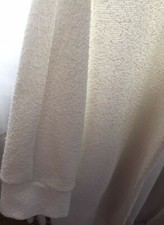 Giacca donna bianca in bouclè leggero Tg LXL manica tre quarti Made in Italy