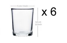 6 x BICCHIERE BICCHIERI PER CANDELE PORTACANDELE TEALIGHT VARI COLORI