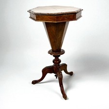 Antico tavolino da lavoro per cucito porta ricamo inglese mobile d'epoca 800 