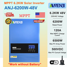 Inverter Solare 6200W Off-Grid Ibrido Onda Sinusoidale Pura MPPT 120A Regolatore Caricabatterie