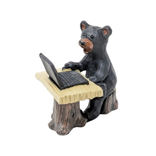 Statuina orso nero computer - nero, su