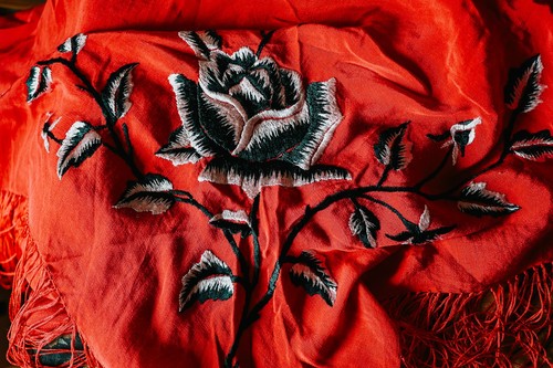 Scialle flamenco vintage - da, in