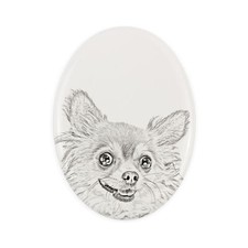 Chihuahua a pelo lungo lapide