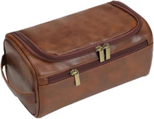 Beauty Case Uomo Donna Marrone