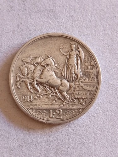 Lire 1914 quadriga vittorio - 2,