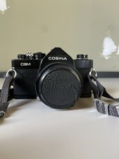 Fotocamera vintage reflex COSINA CSM / obbiettivo 50 mm f1.8 con custodia