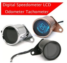 + TACHIMETRO MOTO DIGITALE CAFE RACER VINTAGE UNIVERSALE CONTACHILOMETRI BOBBER