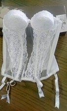 Intimo sposa Penrose guepiere bianca in pizzo, tg I coppa B