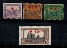 Tunisia 1915-16 mai usato * MH 100% Croce Rossa