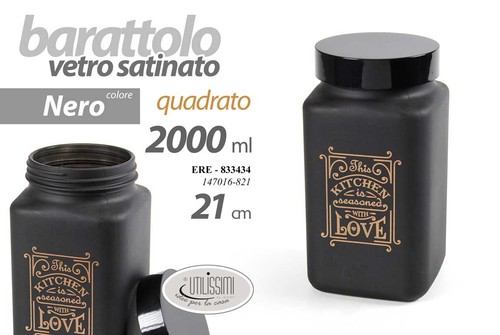 Barattolo bianco quadrato - barattolo,