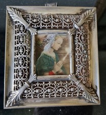 Arte orafa antico carillon Madonna Lippi Ave Maria Shubert marchio argento 800