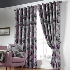 Coppia Tende Viola e Grigio
