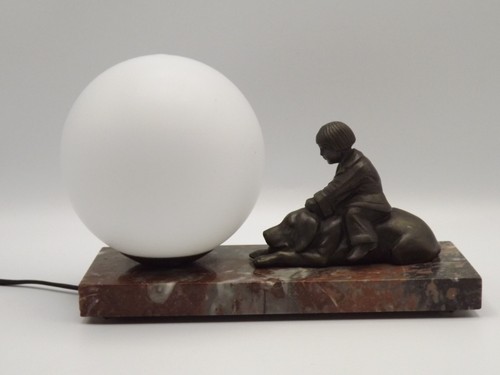 French art deco - art, lamp