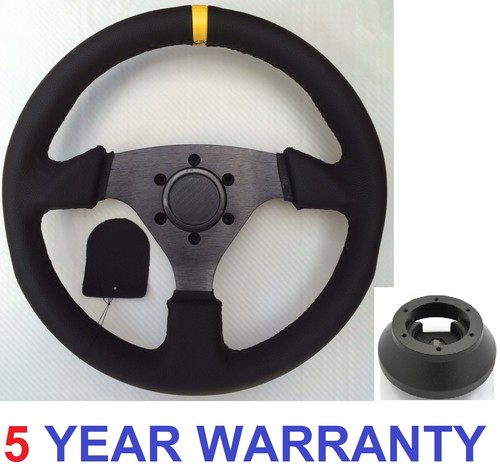 Volante pelle kit mozzo - in,