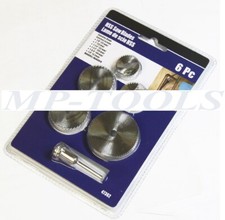 SET ACCESORI 5 DISCHI HSS DENTATI PER MINI TRAPANO DREMEL 2000 RPM PER LEGNO