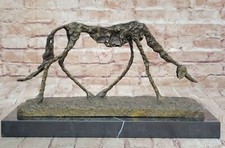 Bellissima Vintage Bronzo Scultura Cane Abstract Moderno Art Metà Secolo Grafica