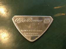 RARA TARGHETTA GARANZIA OCCHIALI DA SOLE VINTAGE EPOCA ALFA ROMEO BY LIVEN