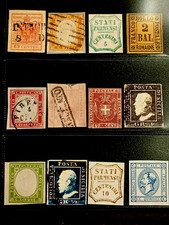 LOTTO N.1 - ANTICHI STATI ASI STOCK FRANCOBOLLI SICILIA SARDEGNA TOSCANA E PARMA