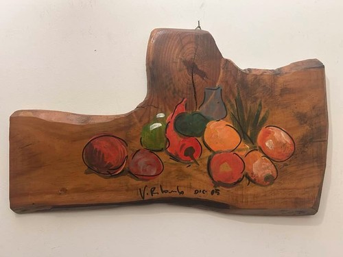 Dipinto olio legno 64x42 cm - olio,
