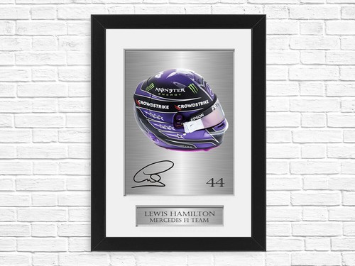Poster firmato casco lewis - poster,
