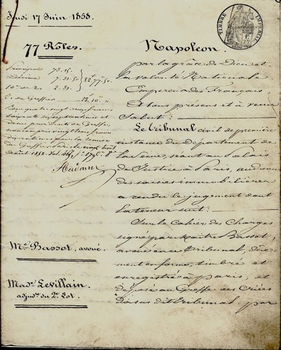 1858 paris vendita - 1858, due
