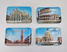 N. 4 posacenere immagini Milano Roma Venezia vintage souvenir