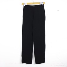 Emporio Armani Pantalone Donna Taglia 42 Nero Acetato Comodo Elegante Casual