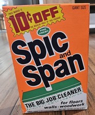 Pulitore pavimenti in polvere vintage Spic And Span 54 oz misura gigante 95% scatola completa