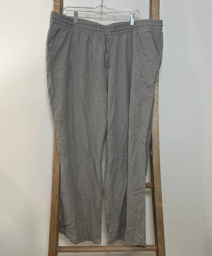 Pantalone lino donna grigio - lino, xl