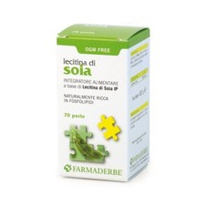 Farmaderbe Lecitina di Soia Integratore Alimentare, 70 Perle
