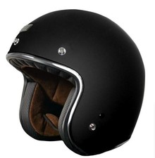 CASCO MOTO ORIGINE JET PRIMO SOLID 22.06 MATT BLACK NERO OPACO CUSTOM XL