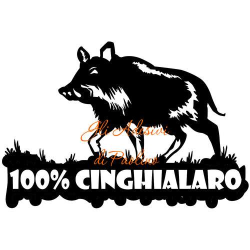 Adesivo cinghiale hog hunter - adesivo,