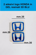 2 adesivi HONDA  GEL mm.35 BLU