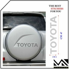 ADESIVO stickers SCRITTA TOYOTA RAV4 VANO RUOTA CON COLORE ARGENTO