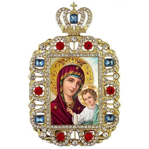 Madonna bambino corona - bambino, icona