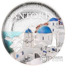 SANTORINI Architectures of the World 2 Oz Moneta Argento 10$ Cook Islands 2025