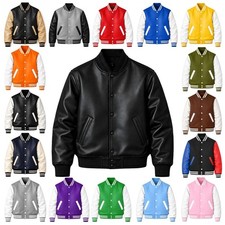 Leather Varsity Jacket Full