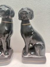 Pair Black Labrador Bookends
