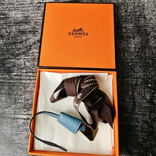 Hermès portachiavi pelle blu - portachiavi,